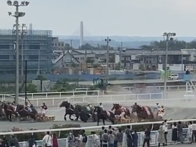 ばんえい競馬の様子
