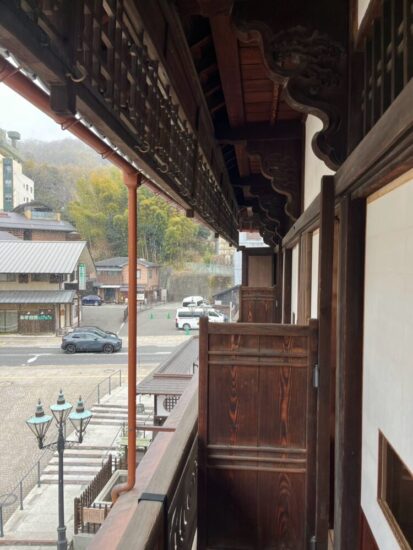 道後温泉本館の個室からの景色