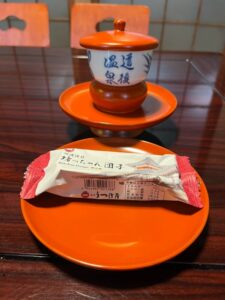 道後温泉本館の個室のお茶