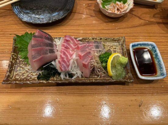 松山の炉辺人の刺身