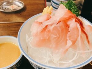 成田　鰻川豊本店で鯉のあらい