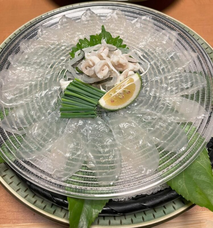 臼杵のふぐ 山田屋のふぐ刺し