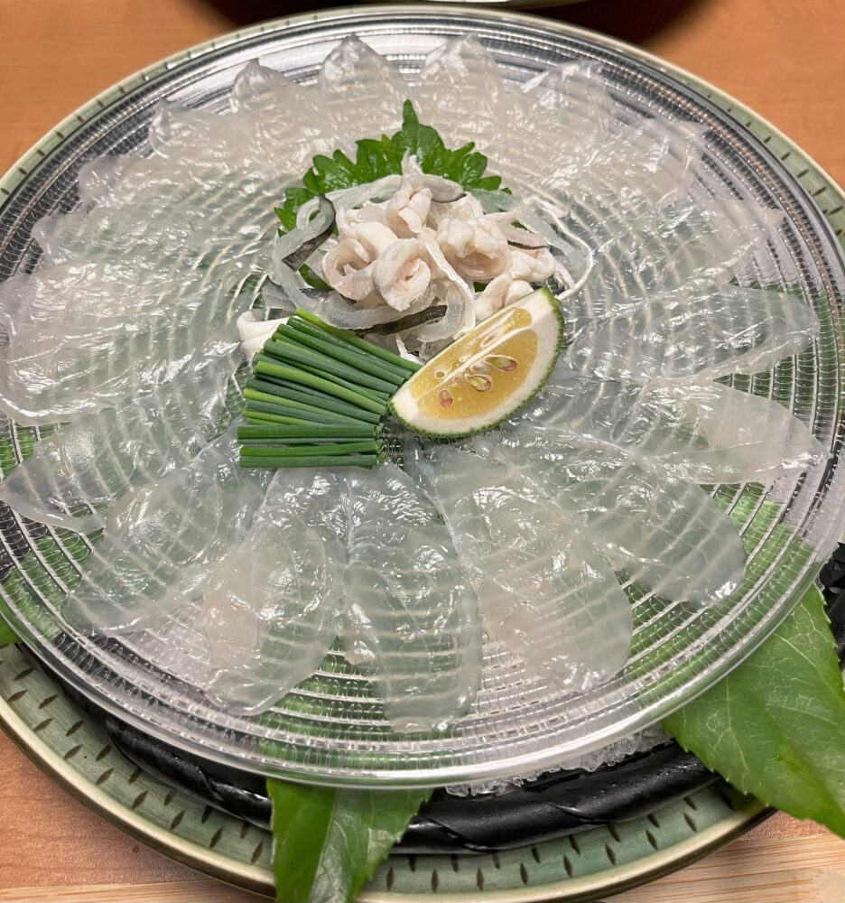 臼杵のふぐ　山田屋のふぐ刺し