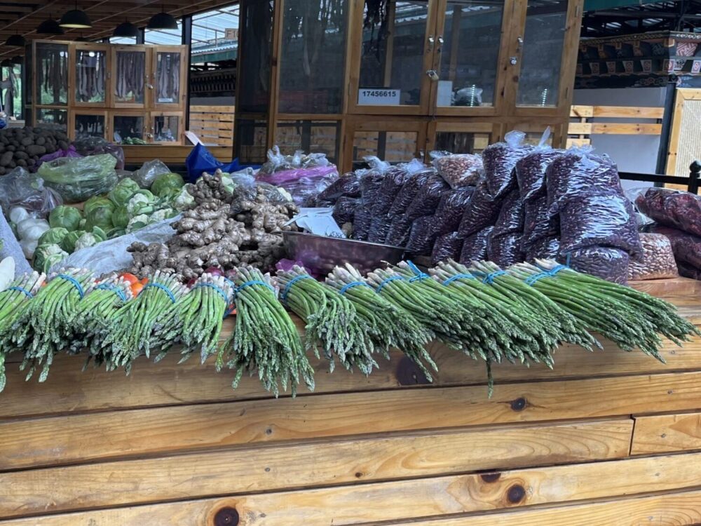 ブータン市場の野菜