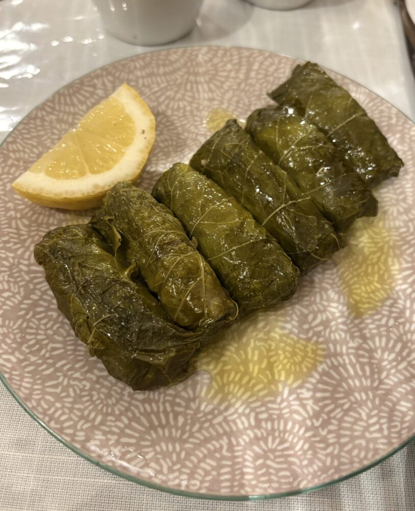 ブドウの葉でひき肉と米を包んだドルマーデス