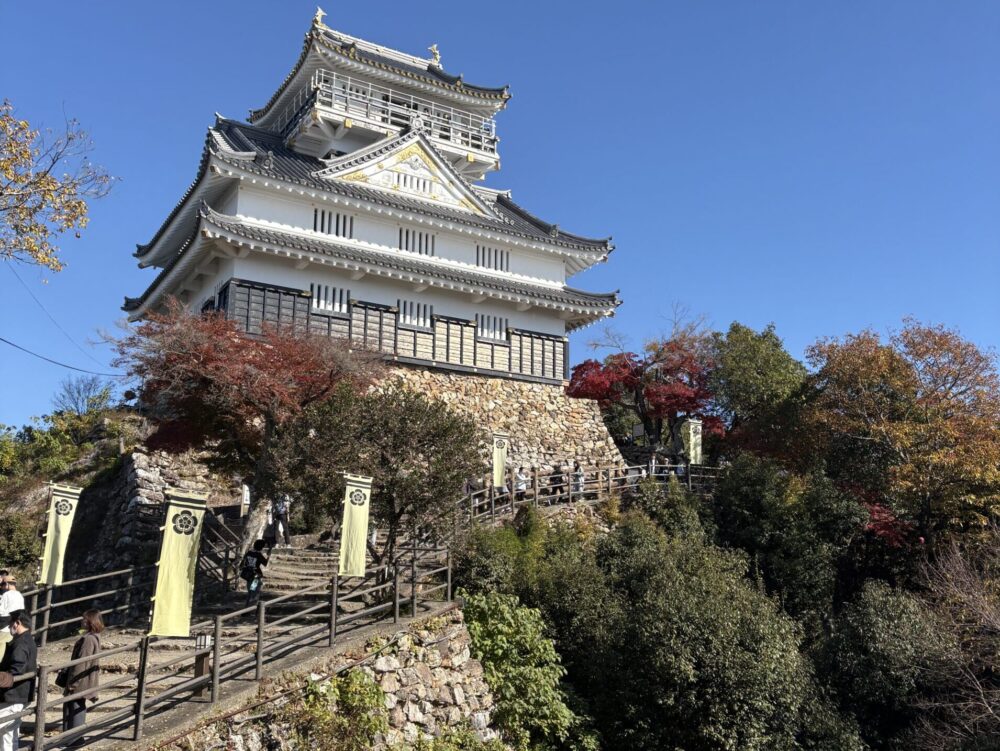 金華山山頂にそびえる岐阜城の外観