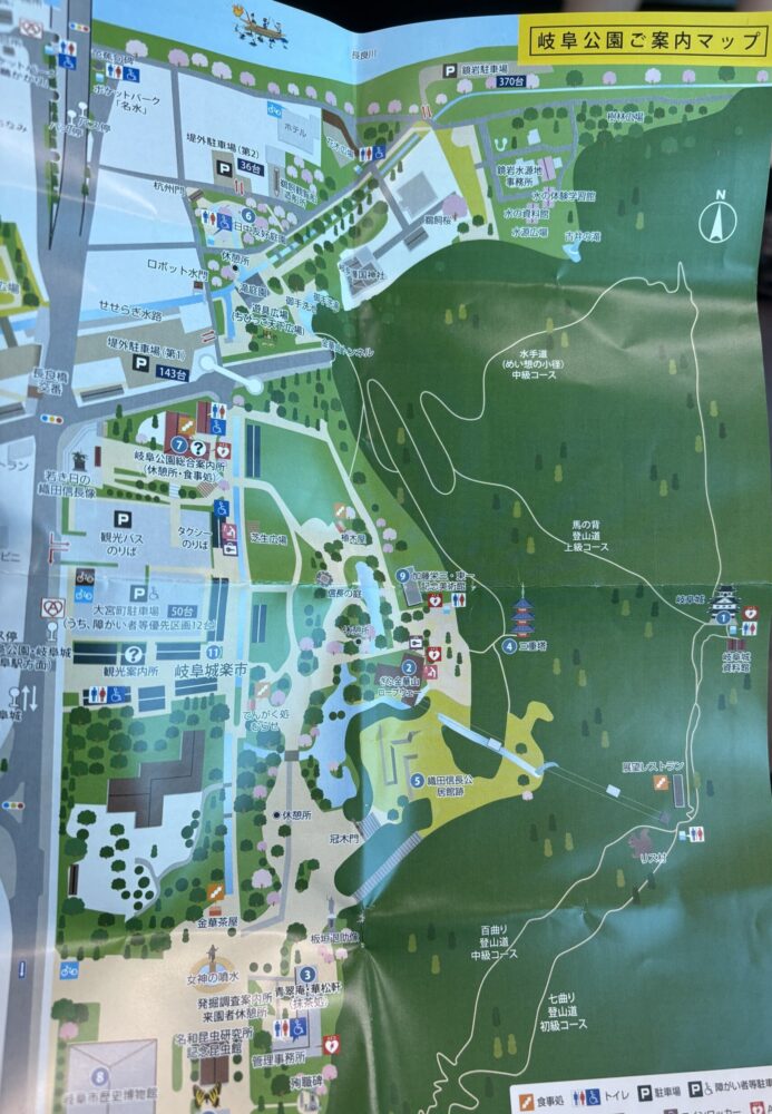 岐阜城周辺のマップ