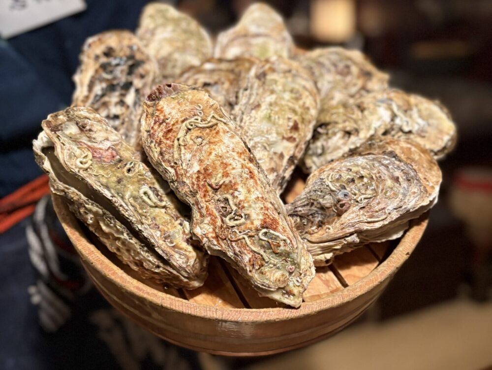 松島産牡蠣のスコップ焼き