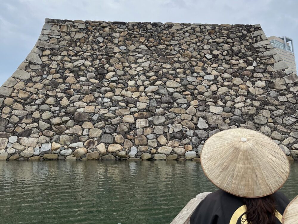 高松城跡（玉藻公園）のお堀を泳ぐ鯛。日本三大海城の一つで海水が流れ込む珍しいお城
