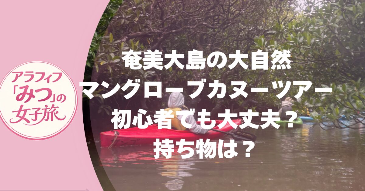 奄美大島マングローブカヌー体験　持ち物は？初心者でも大丈夫？