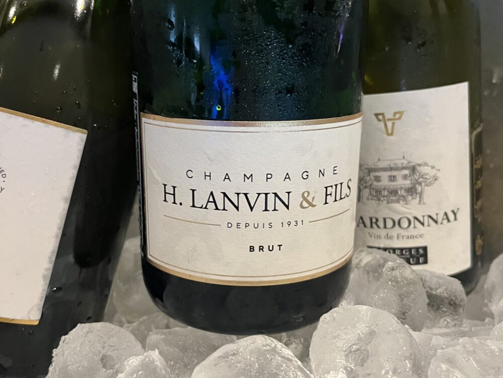 シルバークリスラウンジで提供されているシャンパン「H.LANVIN(シャンパーニュ・ランヴァン)」