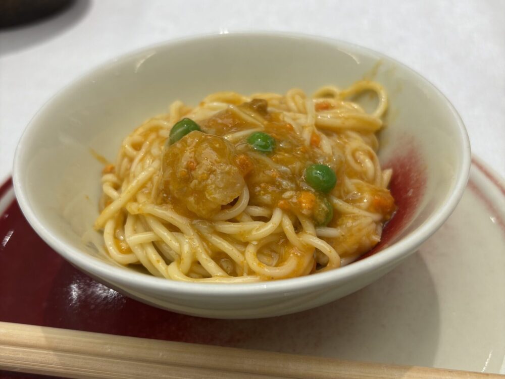 杭州名物蟹麺の料理
