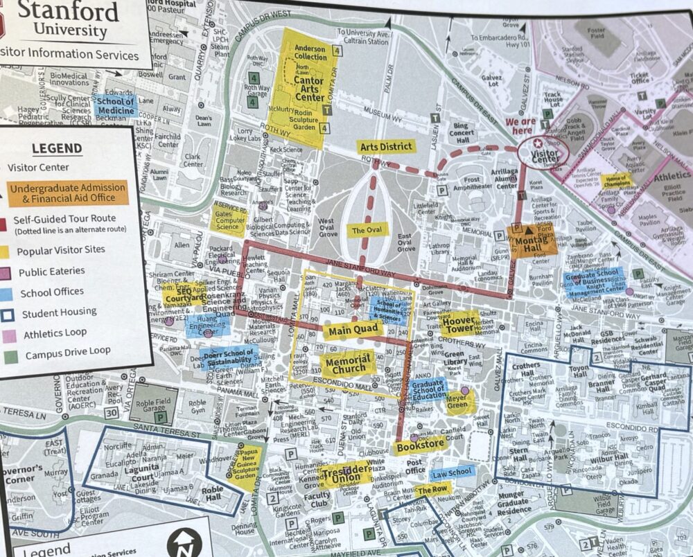 スタンフォード大学見学マップ