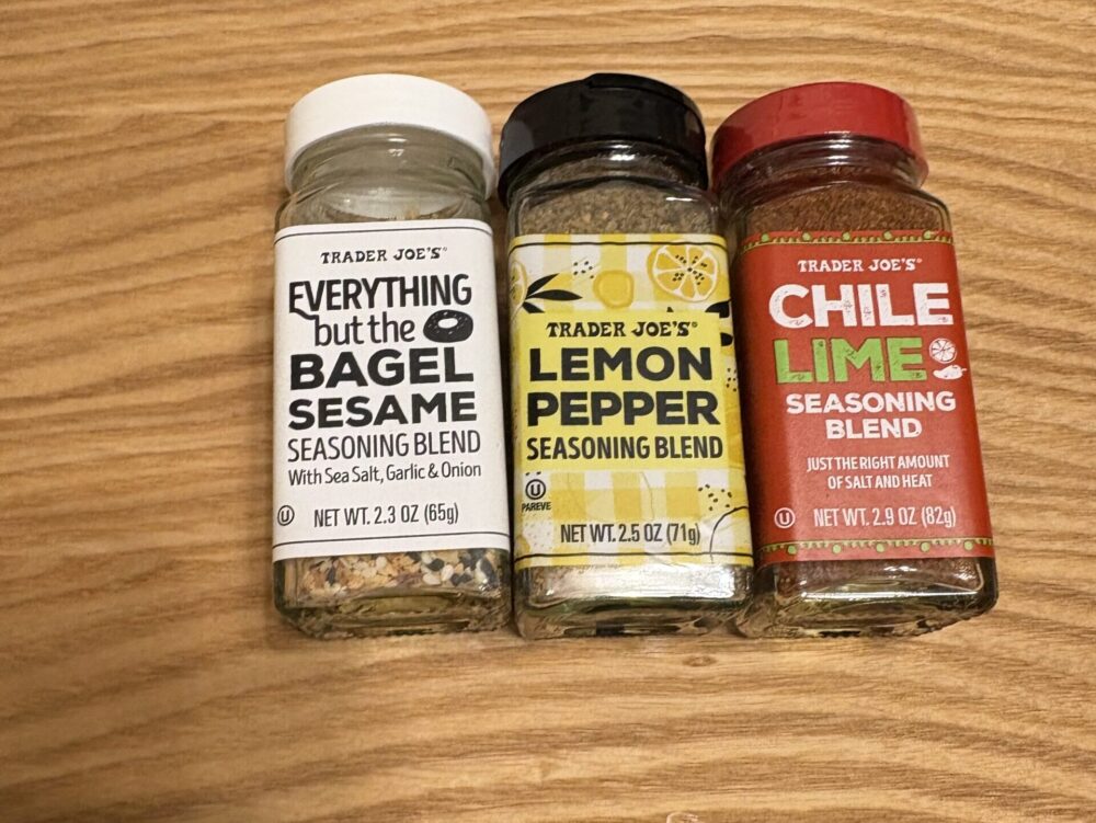 Trader Joe’sで購入した3種類のシーズニング