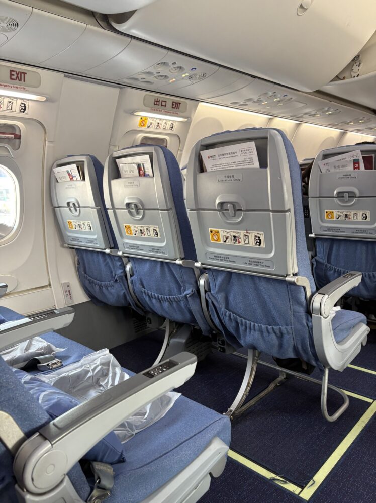 中国国際航空のボーイング737の機内座席