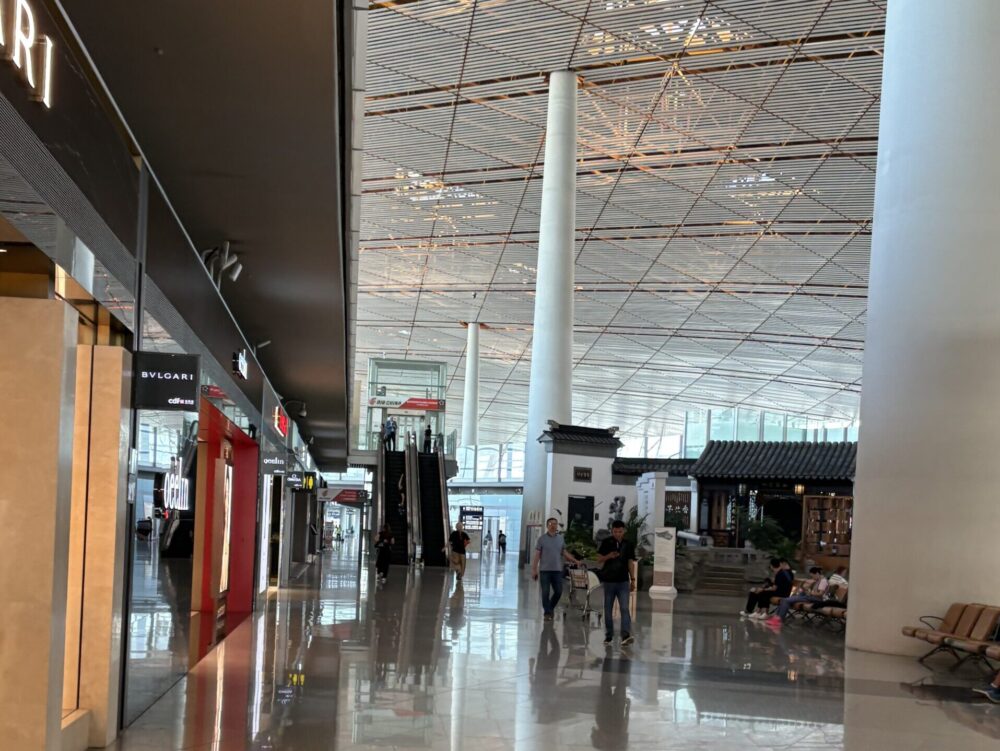 北京首都国際空港の中国国際航空ラウンジ入口付近
